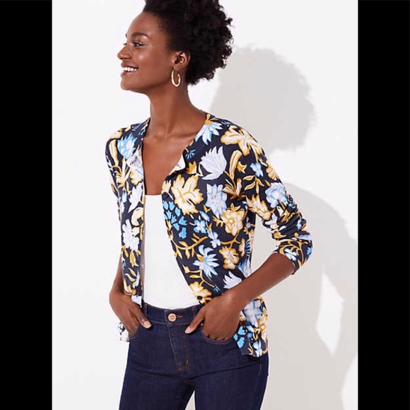 LOFT Sweaters - NWT Loft Floral Signature Cardigan